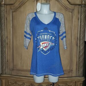 Oklahoma City Thunder NBA V-Neck Short Sleeve Tee-Shirt